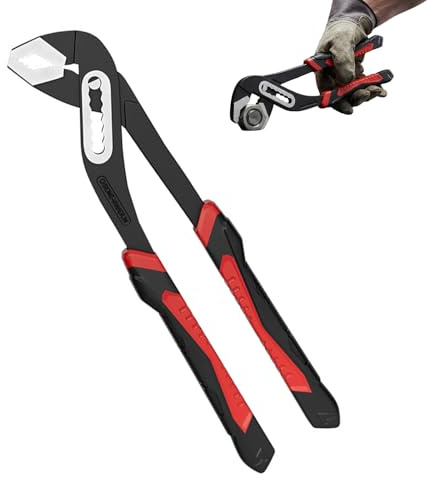AMSGANK 250mm(10) Water Pump Plier, Quick Change Adjustable Multigrip Groove Joint Pliers Clamp Tools with Non-Slip Handle for Plumbing, Home Repair, and Pipe Fittings