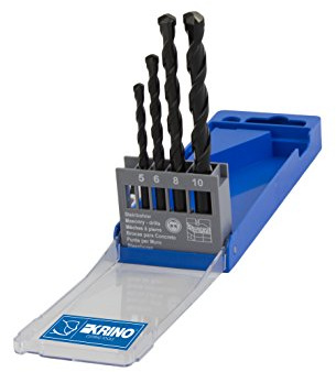KRINO 3105202 Set 4 Pezzi Punte Extreme per Ceramica e Piastrelle, Uso a Sola Rotazione, 5÷10 mm, Acciaio
