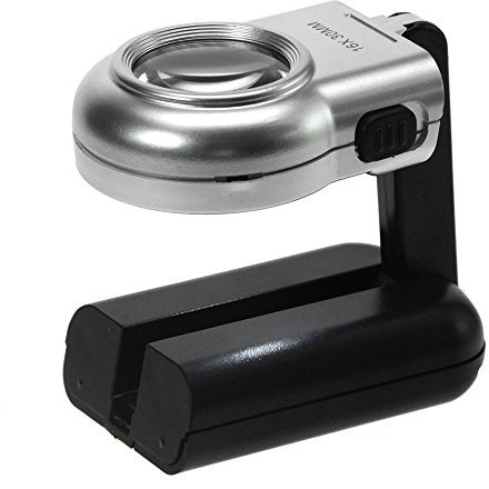 Safe 9551 Leselupe Präzision Leuchtlupe mit Licht | Handlupe | Lesehilfen für Senioren | Standlupe Lupe 30 mm Linse für 16x Vergrößerung | 13 x 5 x 2 cm