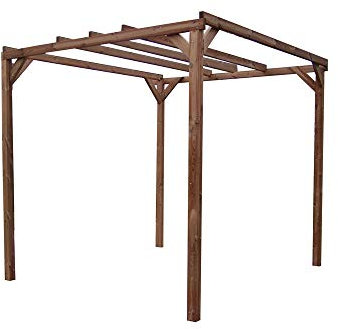Habrita Pergola THONON aus Wärmendem Holz Ohne Decke, 8,88 m2