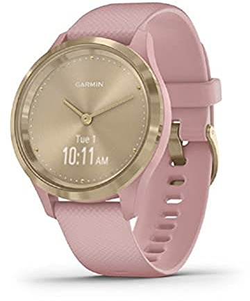 Garmin Vivomove 3S Reloj inteligente híbrido con manecillas de reloj reales y pantalla táctil oculta, Color Light gold y rosa, 39 mm