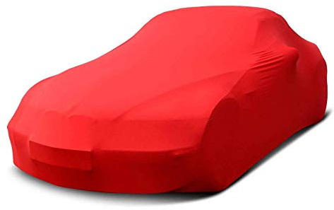 Autoplane Kompatibel mit Porsche 911 Cabriolet 997 Premium Indoor Plane formanpassend atmungsaktiv aus Stoff in Rot