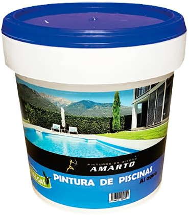 Amarto Pintura de Piscinas al Agua, con aditivo antialgas (5 Kg., Blanco)