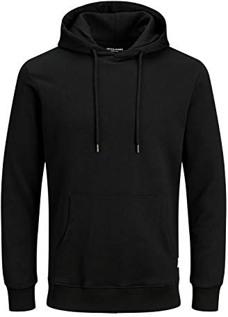 JACK & JONES herr Tröja jjebasic sweat hood noos, svart, M