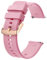 BISONSTRAP Watch Strap 21mm, Quick Release Silicone Watch Bands for Men Women (Pink, Rose Gold Buckle)