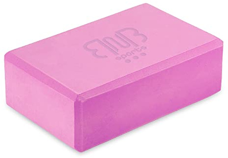 BnB Sports Premium Yoga Blöcke Stabile Sportmatte, rutschfest für Pilates elastisch Bodybuilding & Fitness elastisch, Meditation Rosa Eva Schaumstoffblock, 2er Pack