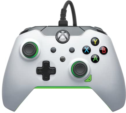 PDP Wired Controller Neon White for Xbox Series X|S, Gamepad, Wired Video Game Controller, Gaming Controller, Xbox One, Officially Licensed - Xbox Series X
