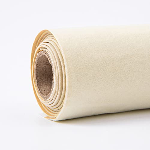 HARICSET Bastelfilz Selbstklebend 150 cm Breit Kinder Vliesstoff Stoff Filzplatten zum Filzuntersetzer Basteln Nähen DIY Patchwork(Size:1.5 * 2m,Color:Cremeweiß)