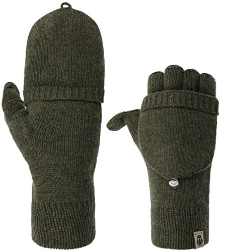 Roeckl Fingerlose Handschuhe mit Kaschmir Damen - Wollhandschuhe Winterhandschuhe Winter Herbst-Winter - One Size oliv