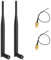 KHIYQILO Dual Band RP-SMA WiFi Antena 6dBi 2.4GHz 5.8GHz, 6dbi Antena para Camara IP Inalambrica, Vehiculos, Router WiFi, Drones etc