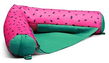 Big Joe Noodle Sling No Inflation Needed Pool Seat with Armrests, Summer Melon Double Sided Mesh, Quick Draining Fabric, 3 feet