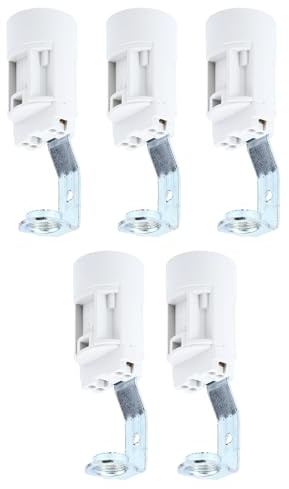 VILLCASE Lot De 5 Douilles E14 À Visser Support Pour Ampoules Led Style Lustre Bougie Compatible Cuisine Chambre Salle À Manger Installation Facile
