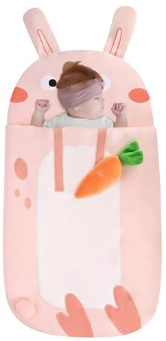 Bebamour Saco de dormir para bebé, saco de dormir de algodón para bebé de 0 a 18 meses, saco de dormir para niño y niña, manta envolvente para bebé(Rabbit)