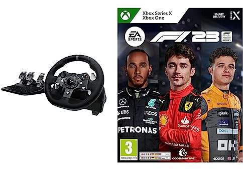 Logitech G920 Driving Force Volant de Course avec Pédales, Retour de Force, Palettes Volant Acier Inoxydable+F1 23 XBOX Series X | Jeu Vidéo