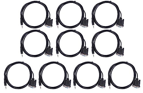 Zerthaus 10X DB9 9 Pin VGA Hembra Cable, DB 9 Hembra A 3.5mm (1/8Pulgada) Estéreo en Serie Cable de Datos- 6 Pies