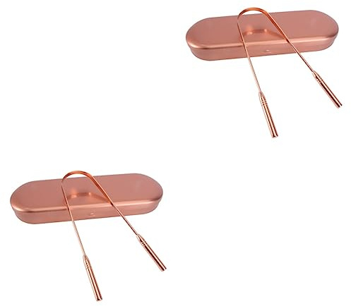 Healeved 2pezzi Spazzola Per Lingua Con Raschietto Per Pulizia Lingua Strumento Per Combattere Alitosi e Residui Confezione Random