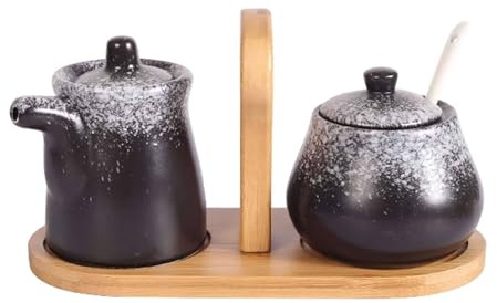 TYMYYS Ensemble Crème Et Sucre Pour Café Bar, Ensembles Crémier Et Sucre, Ensemble Sucrier Et Crémier, Ensemble De Service à Café Dégradé-F-Pot à lait et pot à sucre