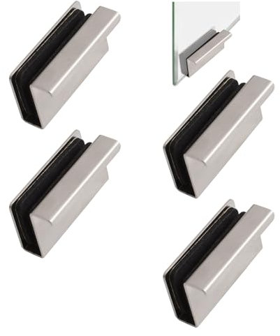 UFURMATE Maniglie per porta in vetro, 4 pezzi, maniglie nascoste per cassetti, armadi, mobili