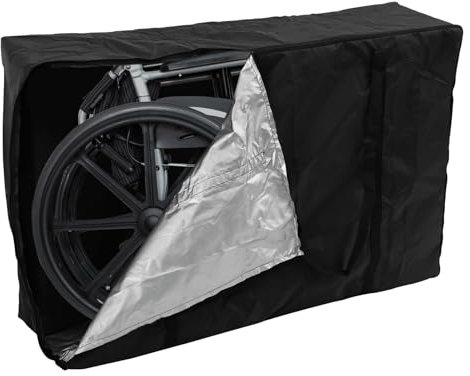 Rollator Travel Bag for Folding Walker, Oxford Cloth Wheelchair Storage Bag Waterproof Wheelchair Bag Wear Resistant Outdoor Protective Bag Carrying Cover for Folding Walker Car Airplane Traveling