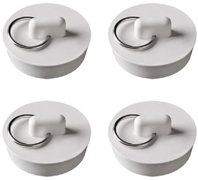 Supertool - Tappo di scarico universale in gomma, confezione da 4 pezzi, con anello sospeso, per vasca da bagno, lavandino da cucina, bagno, lavelli (39-41mm)