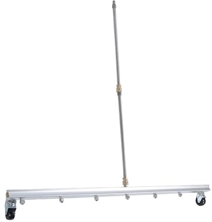 Nettoyeur Haute Pression à Balai D'Eau, Nettoyeur de Train de Roulement de 100 Cm / 39,37 Pouces avec 7 Buses, Connecteur Rapide 1/4 de Pouce, Baguettes (pour le Sol)