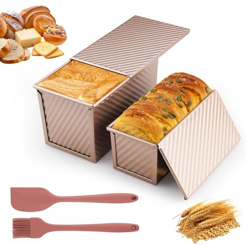 Zosenyer Stampo Pane in Cassetta, 2 Pezzi Stampo Plumcake, Teglia Plumcake Antiaderente è Una Scelta Ideale per Fare Brownies Torta Stick di Toast