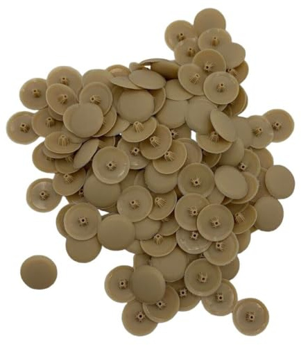 Bifix™ BUFF BROWN Screw Pozi Phillips Cover Caps Snap On 6-8g Pz2 Ph2 Push Fix Screws - Pack of 100