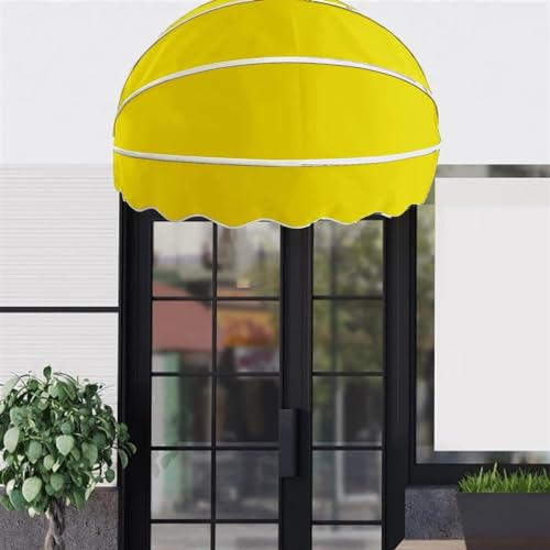 Auvent dôme pliable en toile pour cafés et restaurants – Cadre en aluminium léger – Jaune – 170 cm – Parfait pour les magasins de rue, les abris d'extérieur