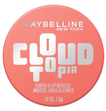 Maybelline New York Blush and Lip, Cloudtopia Blush Cheek & Lip Mousse, For Up to 14 Hour Cheek Colour, Resists Sweat, Transfer and Creasing, Shade 5 Coral Illusion
