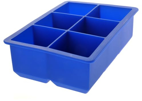 MUELODSIC Moule Glaçons Silicone Bleu pour Glaçons Gelée et Pudding Silicone pour Freezer Portions Individuelles
