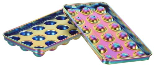 NUOBESTY Moule à Glaçons Inox Empilable Compartiments Profonds avec Drainage pour Congélation de Portions Garçon Fille Soupes ou Glaçons Ronds