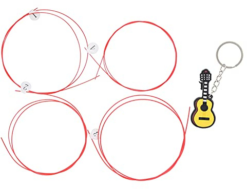 HPZIHUIT 4 pièces Cordes de Guitare Carbone 4 Cordes Ensemble Universel Accessoires pour Instruments de Musique ukulélé