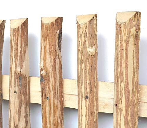 Assi in legno di nocciolo per recinzione fai da te, steccato, staccionata-, Marrone