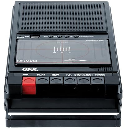 QFX RETRO-39 Shoebox Tape Recorder with USB Player