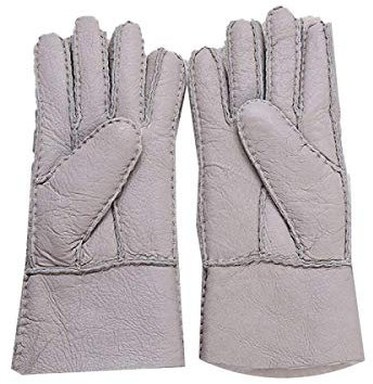 Huixin Handschuhe Warme Damen Lederhandschuhe Unifarben Jungen Mode Outdoor Wasserdicht Fäustlinge Fausthandschuhe (Color : Beige, Size : One Size)