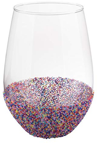 SLC001 Creative Brands Slant Collections, bicchiere da vino Jumbo senza stelo, 850,5 g, Sprinkle Dip