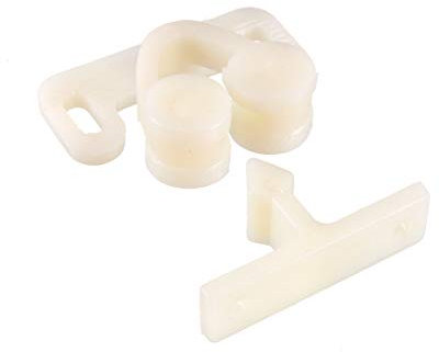 sourcing map Furniture Cabinet Closet Door Double Roller Catch ABS Beige 5Pcs