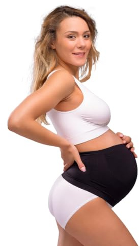Carriwell Bandeau de Grossesse Sans Coutures | Ceinture Abdominale Respirante & Extensible | Soutien du Bas du Dos | Soulage les Douleurs Lombaires & les Tensions Musculaires | S