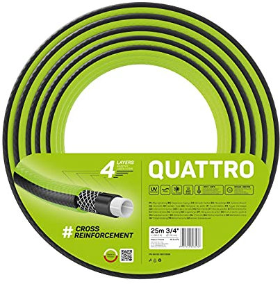 Cellfast Tubo Acqua Giardino 4 Strati Filato Premium Resistente Ai Raggi UV di Alta qualità 3 4 Pollici 25 Metri Quattro