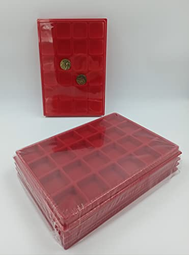 Générique 10 Box/collecteurs/Plateaux Velours pour pour Rangement Capsules Champagne / 24 Cases carrées avec Couvercle pour Jeroboam