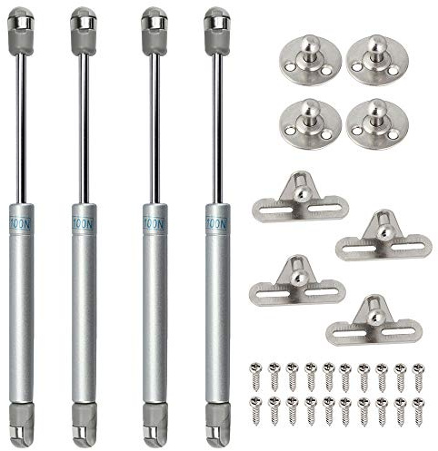 KLYNGTSK 4 Stück Gasdruckfeder Möbeltür Hydraulic Kompressionsfeder Schrank Gasdruckfeder Möbeltür Klappenhalter für Obenliegende Schranktür Gasdruckfeder Klappenbeschlag für Kleiderschrank 100N/10KG