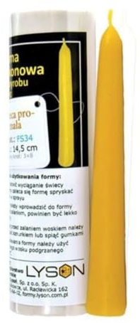 LYSON Kerzengießform Silikonform Die gerade Kerze, klein Höhe:14,5cm für Bienenwachskerzen Aromatherapie Kerzen 3D Giessform zur Kerzenherstellung Bienenwachskerzen gießen Geschenkidee