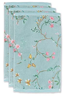 PiP Studio [W] Gästehandtücher Les Fleurs Blue UV UV 30x50 Set a 3