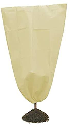 YCDZSW 2 PCS Winterschutz Für Pflanzen, Atmungsaktiv Pflanzenschutz Vlieshaube, Frostschutz Schutzhaube Mit Zugband Für Kübelpflanzen (2 Stück (200 x 240 cm),Beige)