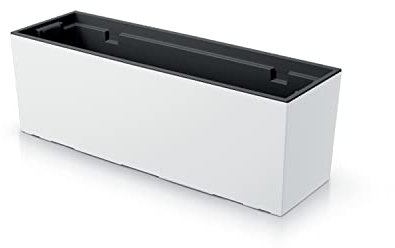 Prosperplast Urbi Case Jardinera con Maceta Macetero para Interior y Exterior Plástico Rectangular 77x23,5x24,6cm (Blanco)