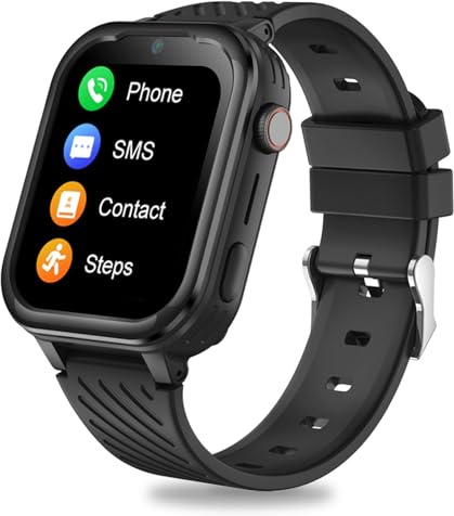 DDIOYIUR 4G Smartwatch Kinder mit GPS und Telefon, Smart Watch Kinder mit WiFi, Videoanruf, Kamera, SOS, Schulmodus für Jungen und Mädchen 4–16 Jahren.