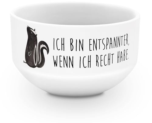 Mr. & Mrs. Panda dessertschale Stinktier Sitzen - Geschenk, schale, Skunk, Wildtier, Recht, Bowlschale, Spruch, Büro, salatschälchen, Schüssel, porzellanschüssel, Obstschale