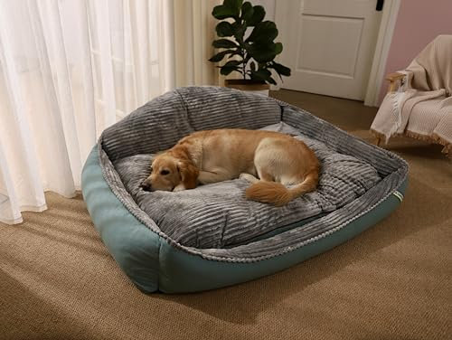 HOOPET Hundebett S - XL | flauschig | waschbar | Hundekissen | Tierbett (L)