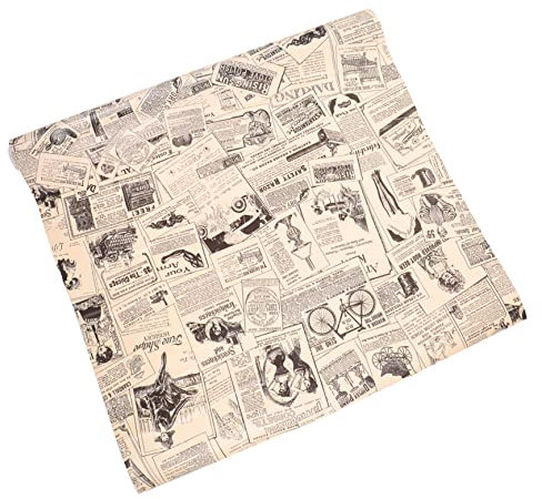 Hoement Papel Pintado Adhesivo Vintage Periódico, Calcomanía De Pared Autoadherente, Tamaño 45x298 Cm, Para Decoración De Cocina y Baño, Fácil Aplicación, Rollo 1 Unidad