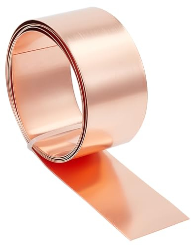 BENECREAT 1m Flacher Reiner Kupferdraht, 30mm Breiter Bastel-Kupferdraht Schmuck-Kupferdraht Für DIY-Schmuck-Bastelarbeiten, Schmuckdraht Zum Einwickeln von Edelsteinen